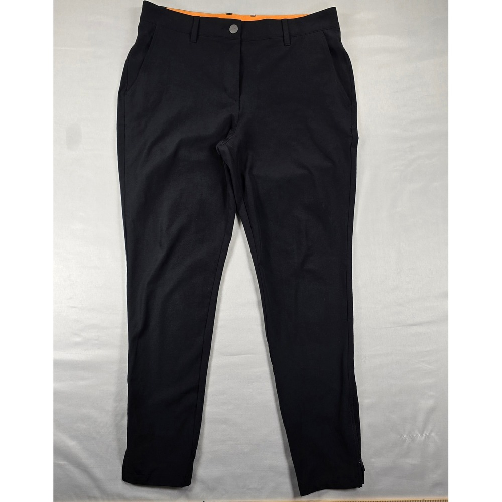 Macade Golf Women Black Slim Fit Performance Ankle Zip Pants Size 40 R J